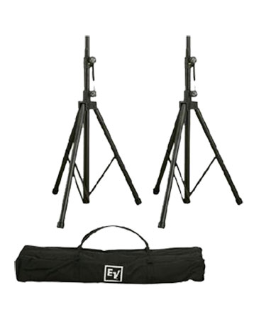 Electro Voice TSP 1 Aluminum Tripod Speaker Stand Pair With Carry Bag