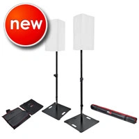 ProX X-POLARISBLX2 Speaker & Lighting Stand Pair