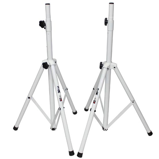 ProX T-SS28P White Heavy-Duty All Metal Speaker Tripod Stand