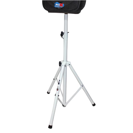 ProX T-SS28P White Heavy-Duty All Metal Speaker Tripod Stand