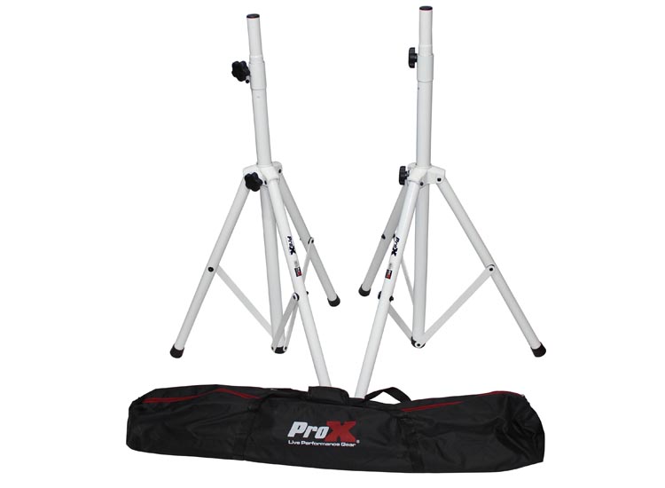 ProX T-SS28P White Heavy-Duty All Metal Speaker Tripod Stand