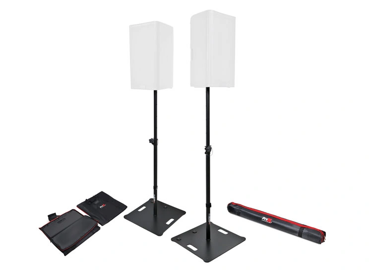 ProX X-POLARISBLX2 Speaker & Lighting Stand Pair
