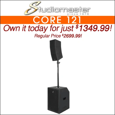 Studiomaster Core121 Portable Column PA System with 12-in Subwoofer