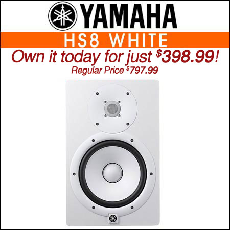 Yamaha HS8 White Powered Studio Monitor