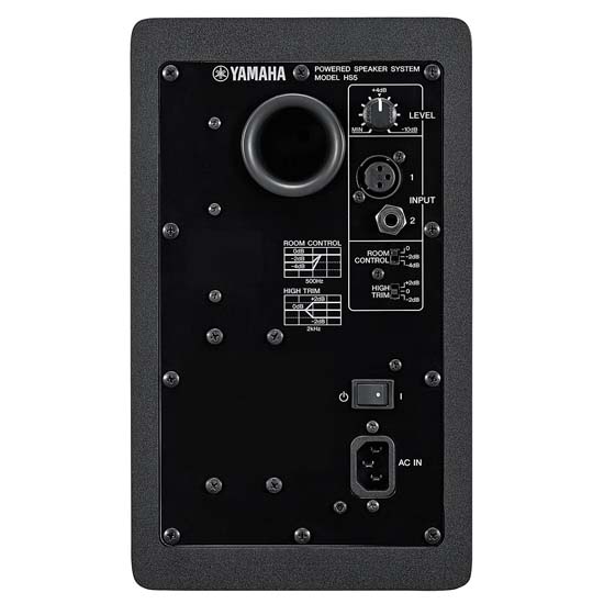 Yamaha HS5 Powered Studio Monitors Pair Black with XLR Cables Bundle