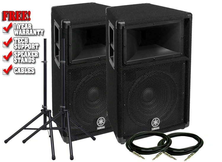 Yamaha S115V 15-inch 1000W Passive Speaker Value Pack