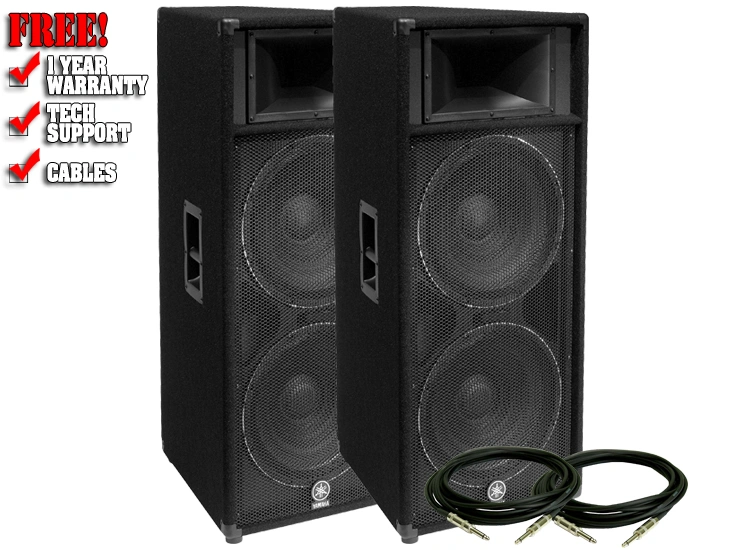 Yamaha S215V Dual 15-inch 2000W Passive Speaker Value Pack