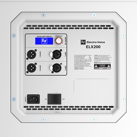 (2) Electro-Voice ELX200-12P-W 12" 2-Way White Powered Speakers with 18" White Powered Subwoofers Package 