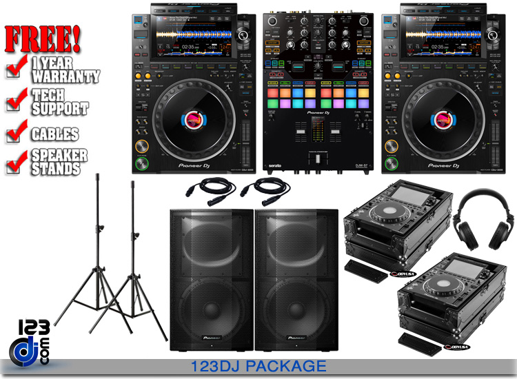 (2) Pioneer CDJ-3000 & DJMS7 with XPRS12 Package