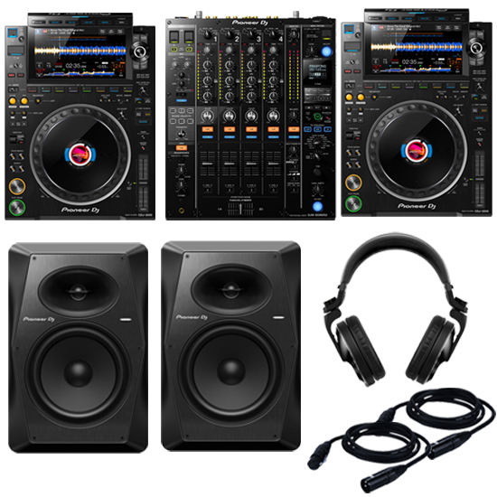 (2) Pioneer CDJ-3000 & Pioneer DJM-900NXS with VM-80 Pair Package