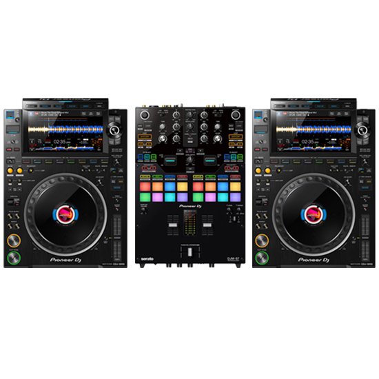 (2) Pioneer CDJ-3000 and Pioneer DJ DJM-S7 Package