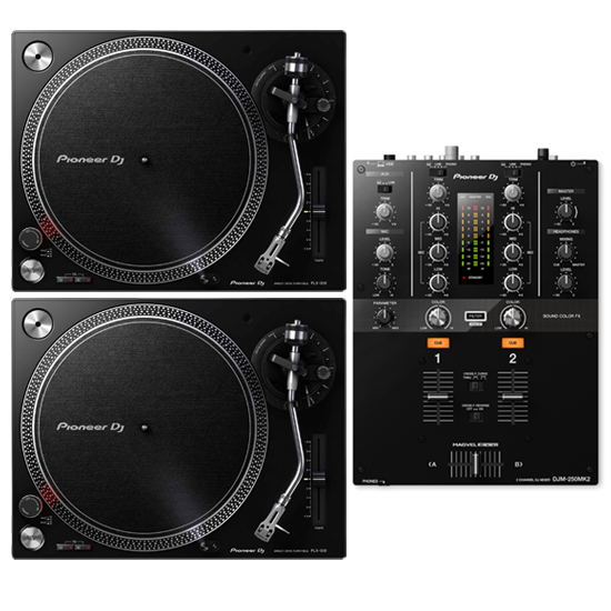 (2) Pioneer PLX-500K and DJM-250MK2 Package