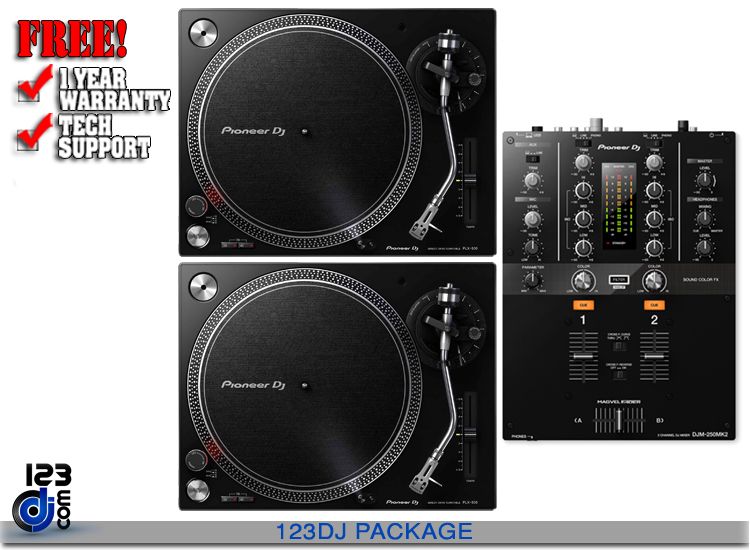 (2) Pioneer PLX-500K and DJM-250MK2 Package