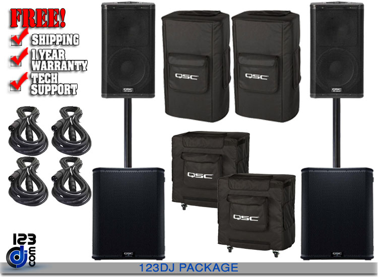 (2) QSC KW122 2-Way Multipurpose Active Speakers & (2) QSC KS118 18" Powered Subwoofers Package