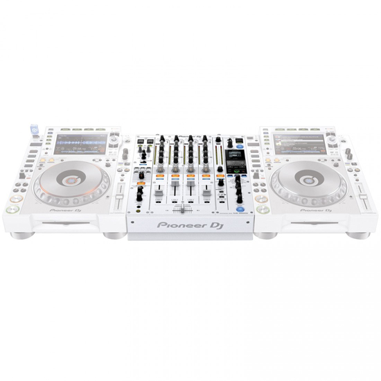 (2) Pioneer DJ CDJ-3000 White Flagship Pro-DJ Multi Players with Limited Edition White DJM-900NXS2 4-Channel Digital Pro-DJ Mixer Package