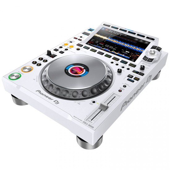 (2) Pioneer DJ CDJ-3000 White Flagship Pro-DJ Multi Players with Limited Edition White DJM-900NXS2 4-Channel Digital Pro-DJ Mixer Package