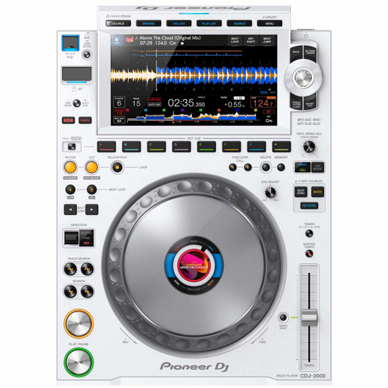 (2) Pioneer DJ CDJ-3000 White Flagship Pro-DJ Multi Players with Limited Edition White DJM-900NXS2 4-Channel Digital Pro-DJ Mixer Package