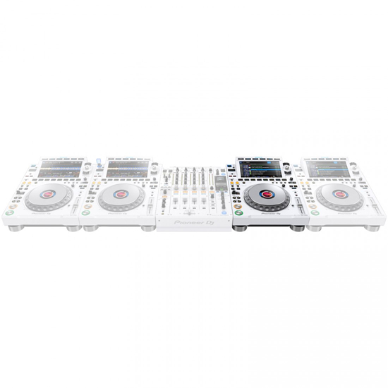 (2) Pioneer DJ CDJ-3000 White Flagship Pro-DJ Multi Players with Limited Edition White DJM-900NXS2 4-Channel Digital Pro-DJ Mixer Package