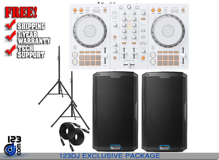 Alto TS415 & Pioneer DJ DDJ-FLX4 White Value Pack
