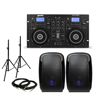 Gemini CDM-4000BT & Technical Pro Lion 15" Pack