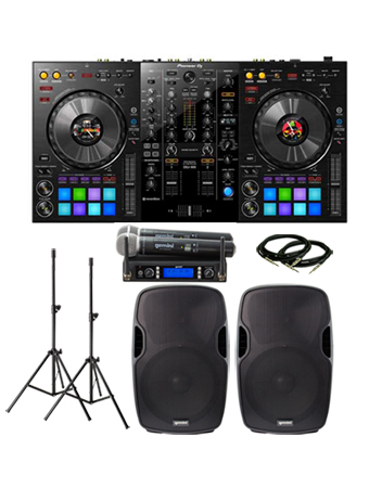 Pioneer DDJ 800 & Gemini AS-15P with Gemini UHF-6200M Pack