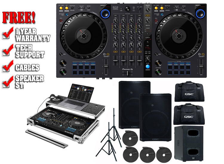 Pioneer DDJ-FLX6 and QSC CP12 & KS112 Package