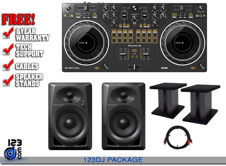 Pioneer DDJ-REV1 & DM40 and MB5Stand Package