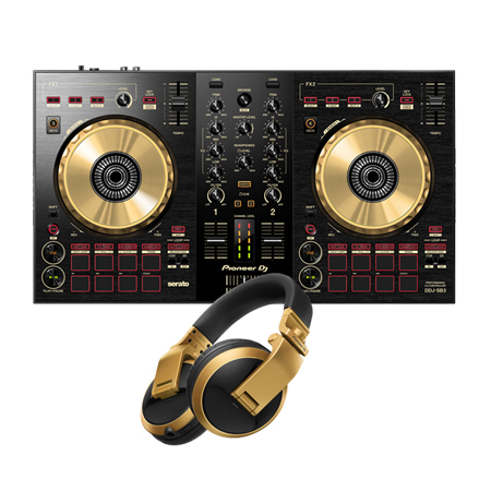 Pioneer DJ DDJ-SB3-N Gold & HDJ-X5BT-N Gold Pack