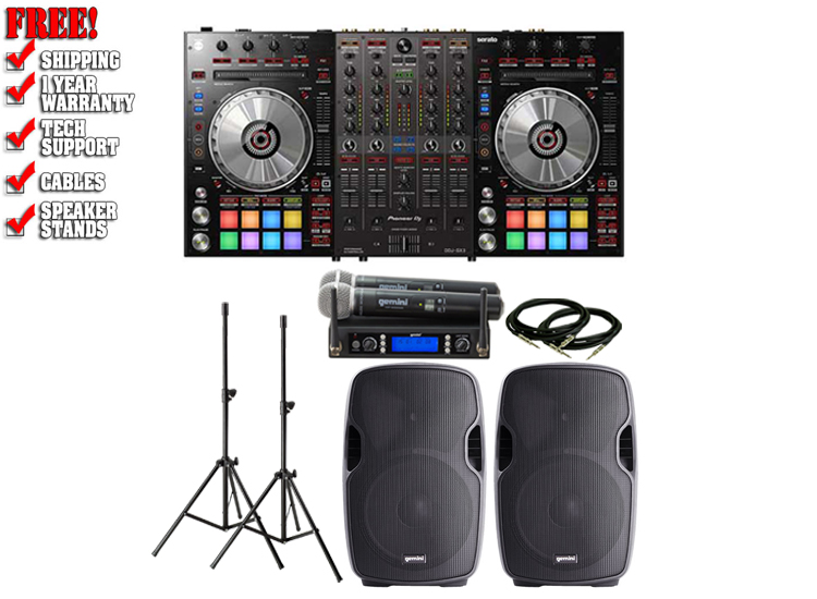 Pioneer DDJ-SX3 Gemini AS-10P and UHF-6200M Pack