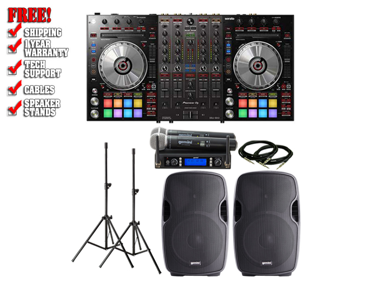 Pioneer DDJ-SX3 Gemini AS-12P and UHF-6200M Pack