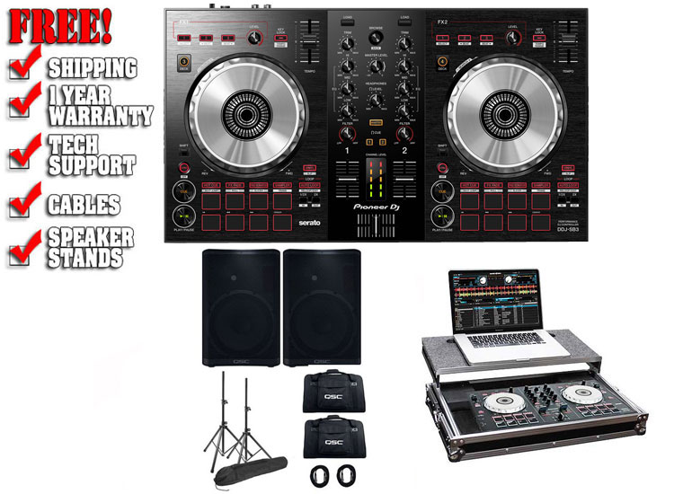 Pioneer DDJ-SB3 and QSC CP12 Value Pack