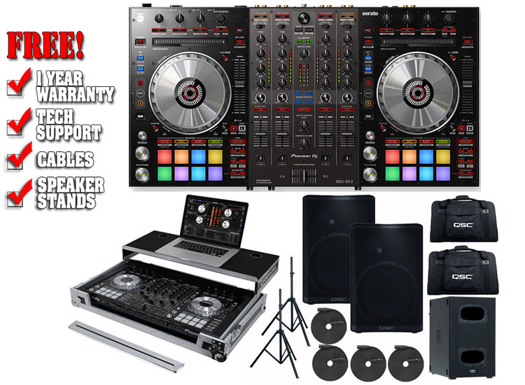 Pioneer DDJ-SX3 and QSC CP12 & KS112 Package
