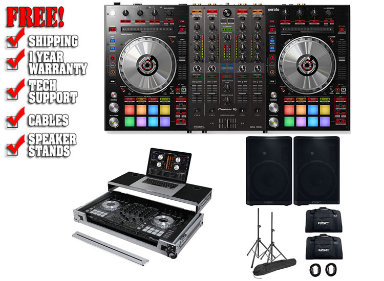 Pioneer DDJ-SX3 and QSC CP12 Value Pack