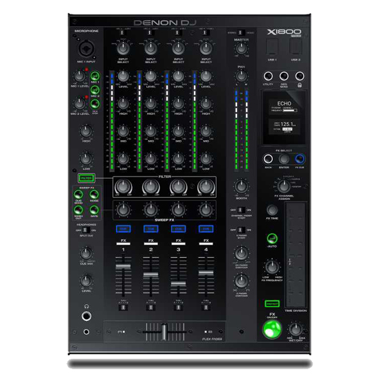 Denon DJ SC5000M X1800 Mixer Odyssey FZ12CDJWXD Coffin Bundle