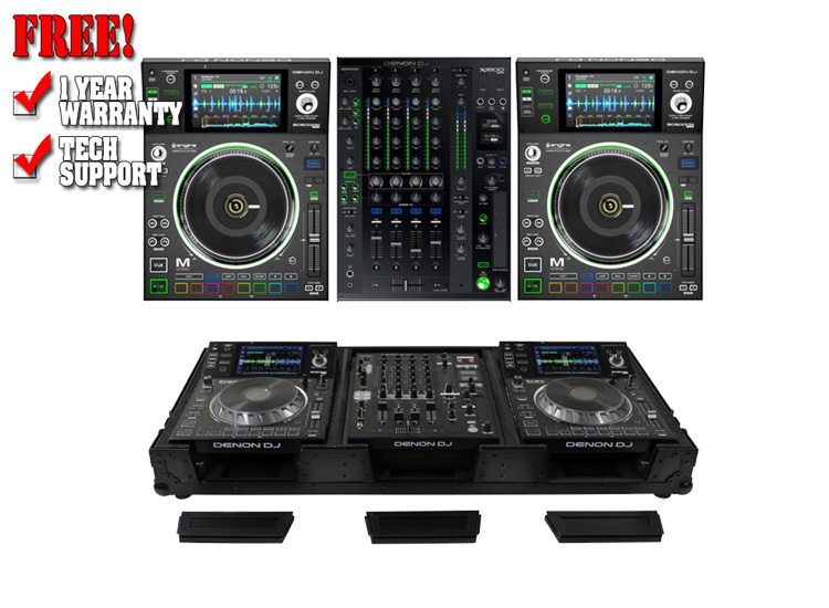 Denon DJ SC5000M X1800 Odyssey FZ12CDJWXDBL Coffin Bundle