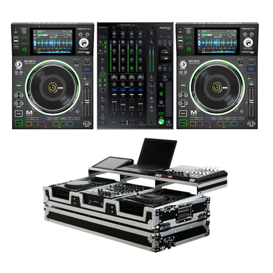 Denon DJ SC5000M X1800 Odyssey FZGSP12CDJW Coffin Bundle