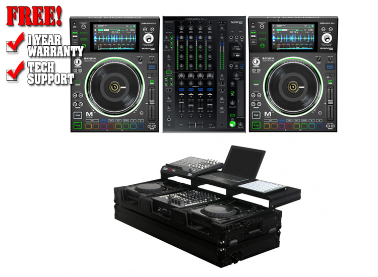 Denon DJ SC5000M X1800 Odyssey FZGSP12CDJWBL Bundle