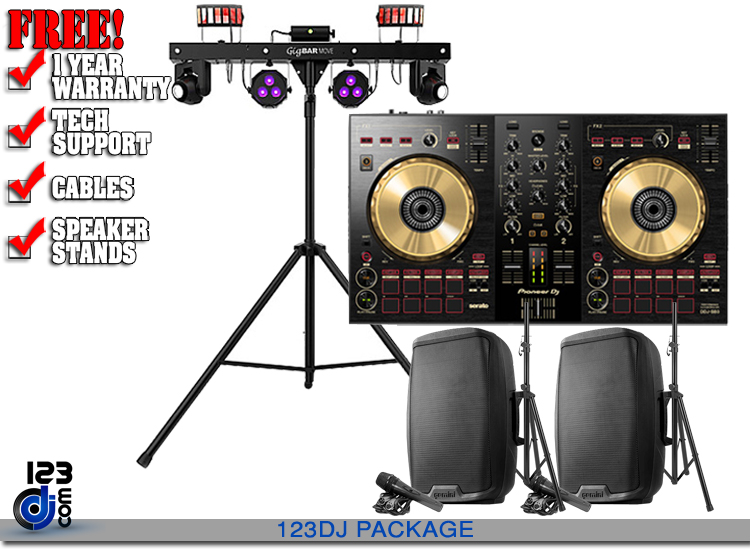 GigBAR Move DDJ-SB3-N Gold & AS-2115BT-PK Package