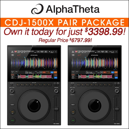 AlphaTheta CDJ-1500X Professional DJ Multi Player Package