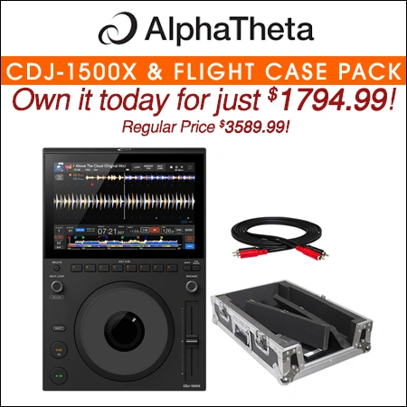 AlphaTheta CDJ-1500X DJ Multi Player with Flight Case