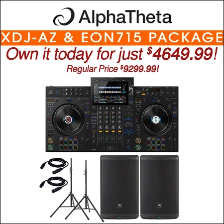 AlphaTheta XDJ-AZ and JBL EON715 Package