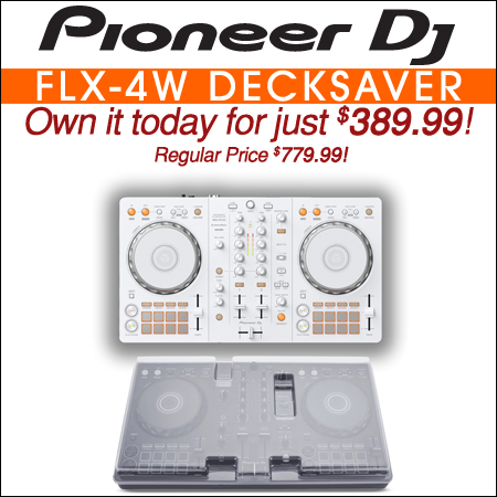 Pioneer DDJ-FLX4 White and Decksaver