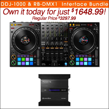  PIONEER DDJ-1000 rekordbox Controller + RB-DMX1 Lightshow Interface Bundle 