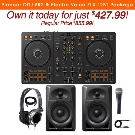 Pioneer DDJ-FLX4 and Pioneer DM-40 Black Package