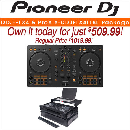 Pioneer DDJ-FLX4 & ProX X-DDJFLX4LTBL Package