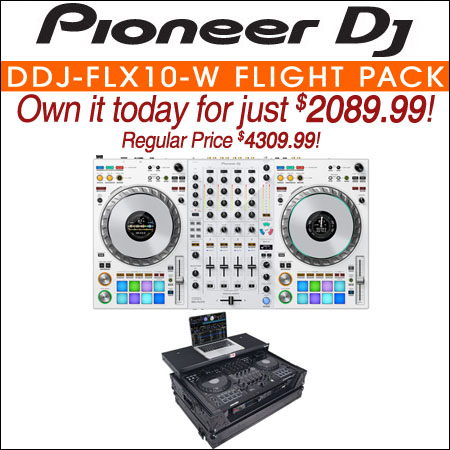 Pioneer DJ DDJ-FLX10-W Flight Pack