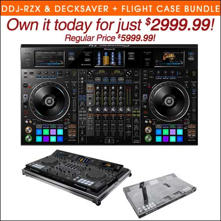  PIONEER DJ DDJ-RZX REKORDBOX CONTROLLER WITH FREE DECKSAVER + FLIGHT CASE BUNDLE 