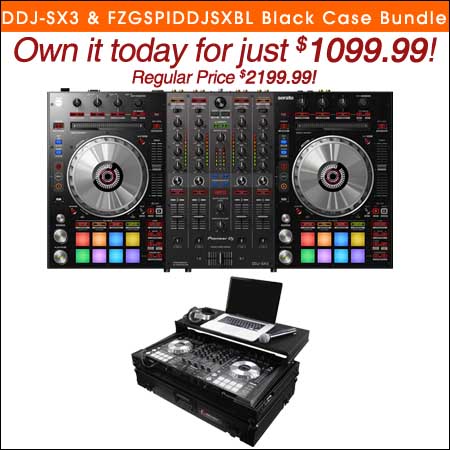  PIONEER DJ DDJ-SX3 + ODYSSEY FZGSPIDDJSXBL Black Case Bundle 