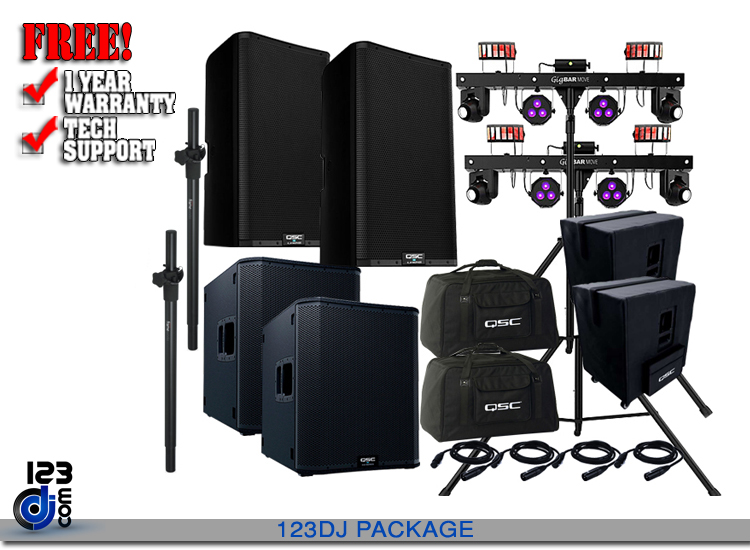 QSC K12.2 & KS118 Chauvet Gigbar Move Package