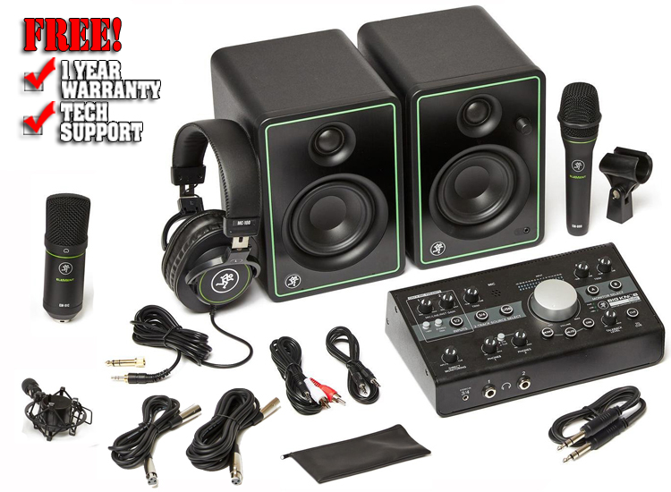 Mackie Studio Bundle with Big Knob Studio, Monitors, and Microphones